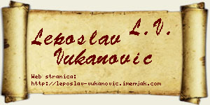 Leposlav Vukanović vizit kartica